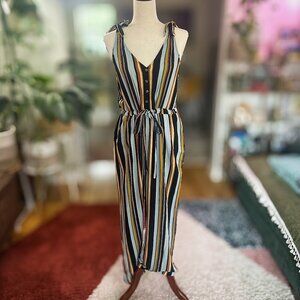 Xhilaration Multicolored Striped Pants Romper – Size L